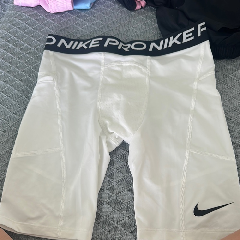 Nike Pro White Compression Shorts